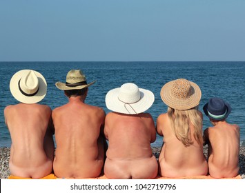 Beach naked real family