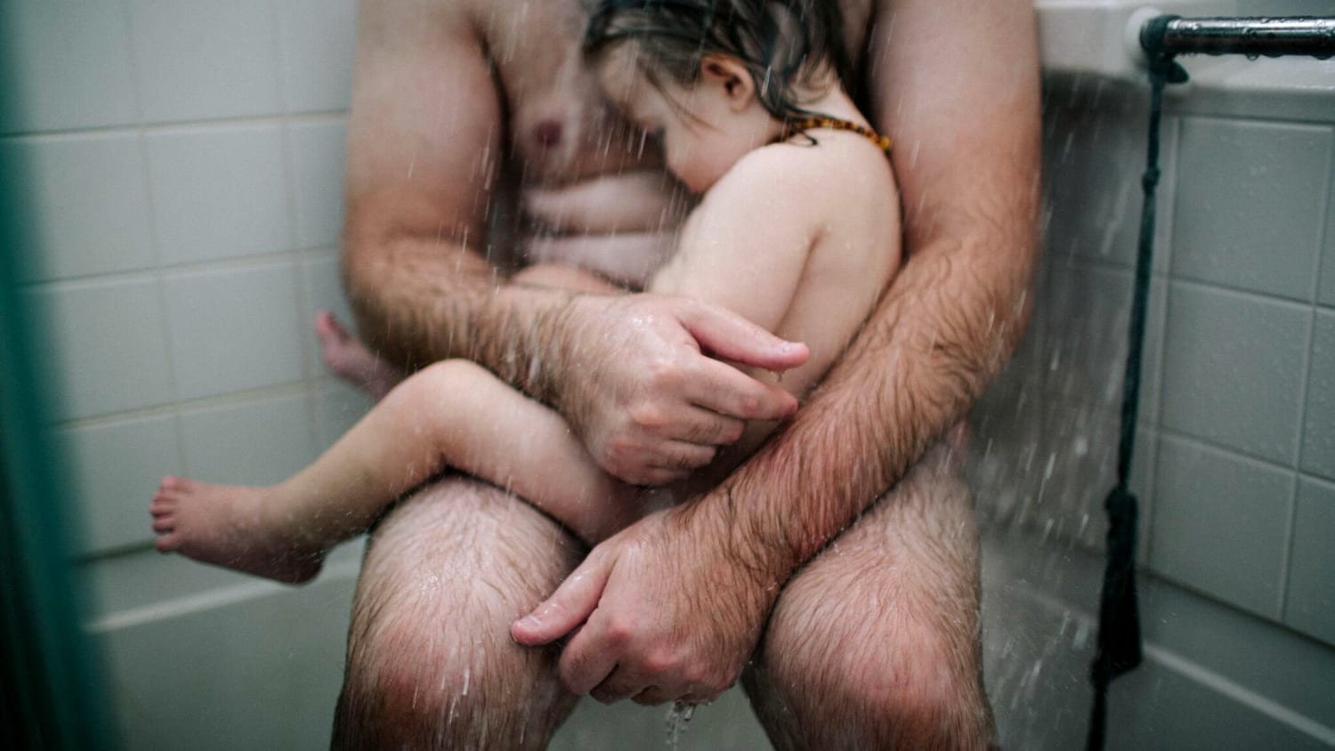 Son shower dad and hentai