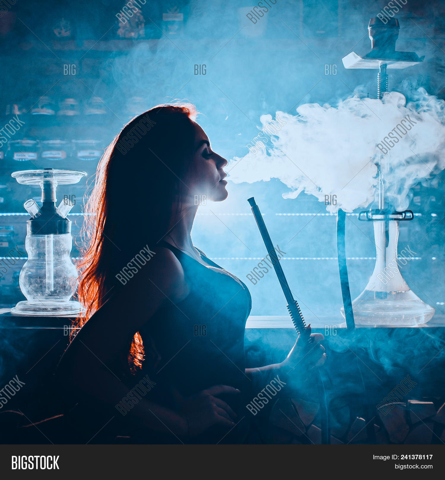Sexy girl with hookah