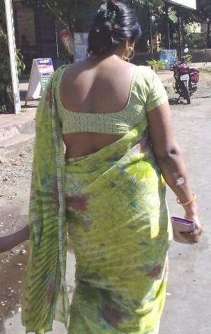 Indian sexy aunty back image