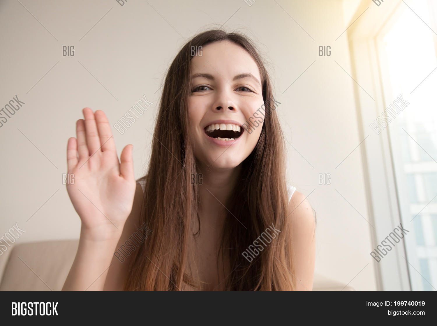 Teen girl with webcam