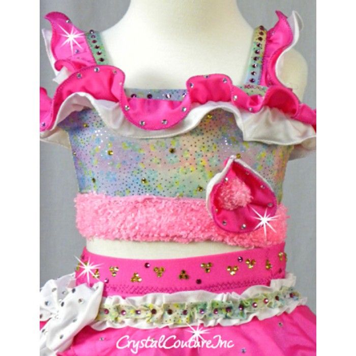 Hot pink acro dance costumes