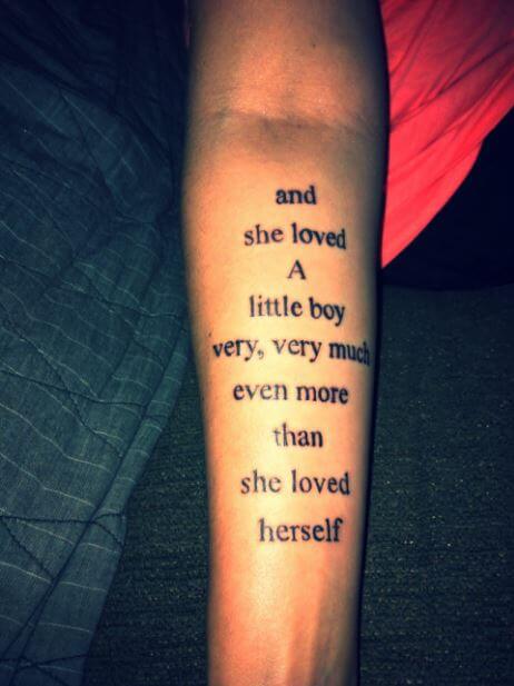 Love quote tattoo ideas