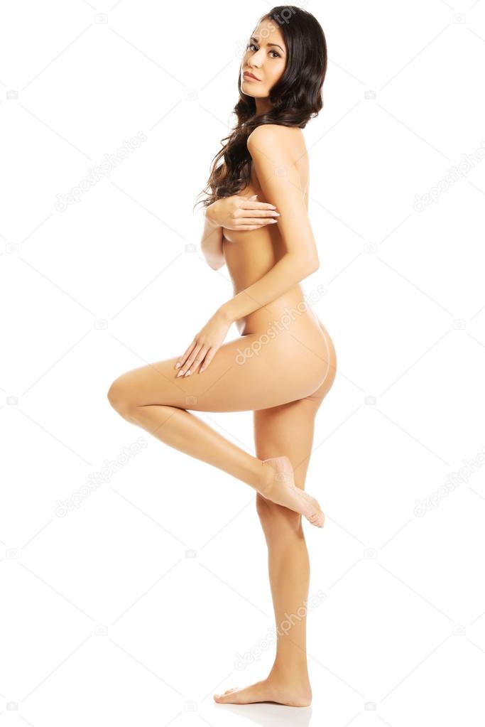 Long legs nude women standing