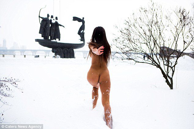 Black girl naked snow