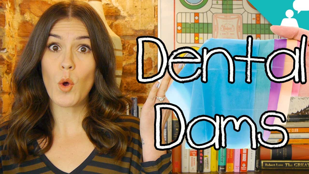 Lesbian dental dam oral sex