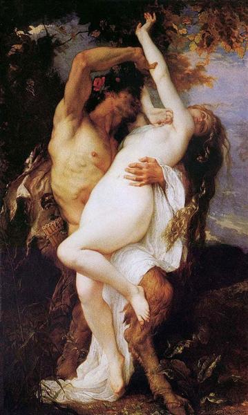 Alexandre cabanel nymph and satyr