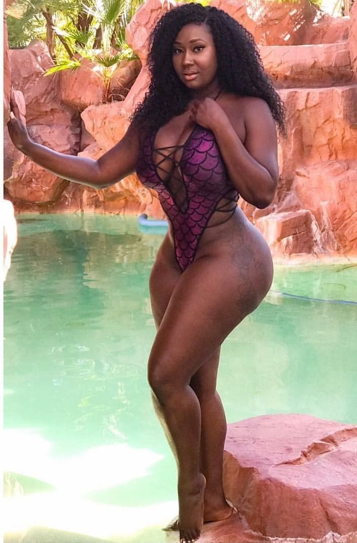 Sexy black beautiful women with curves