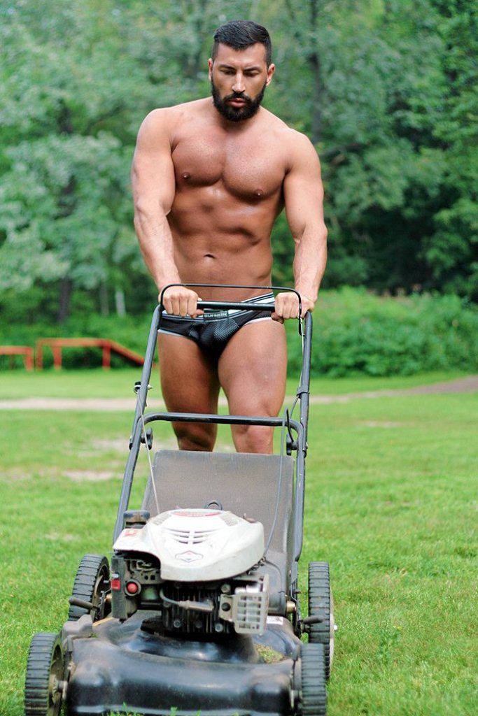 Naked men in yard photos
