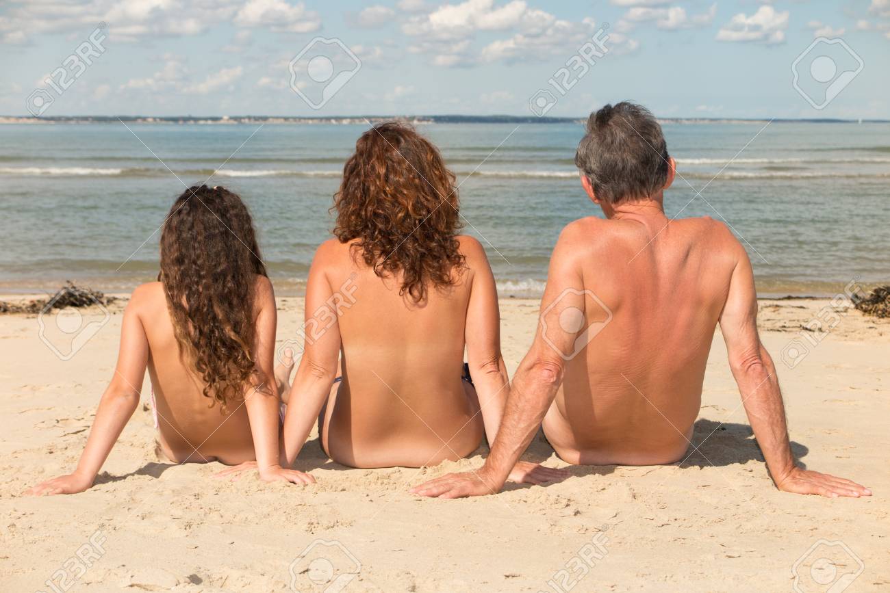 Beach naked real family