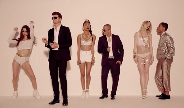 Robin thicke blurred lines models