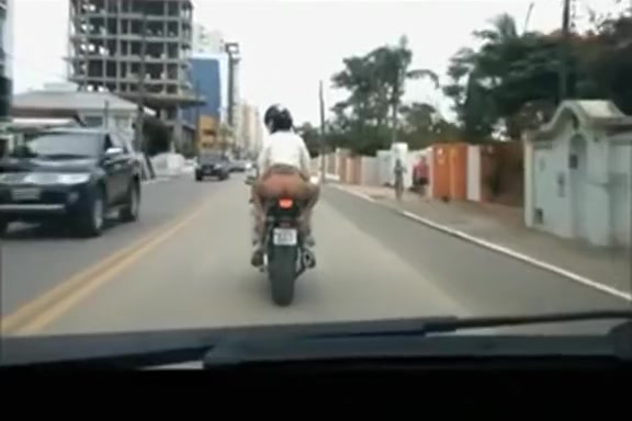 Thong on motorcycle porn