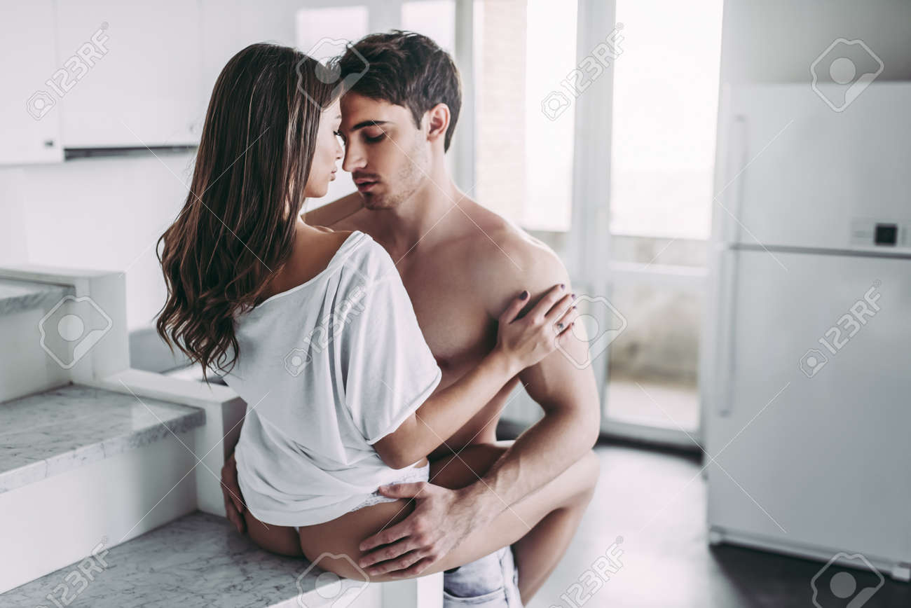 Romantic couple morning sex