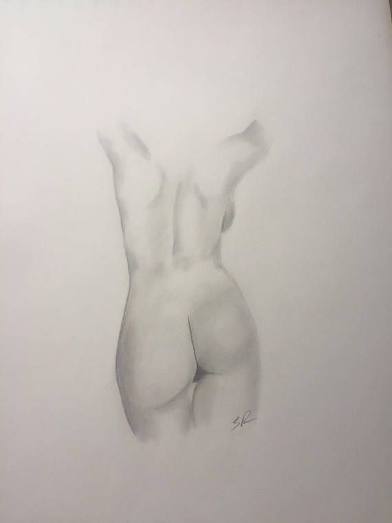Erotic nude art drawing