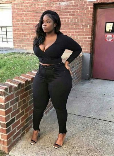 Ebony thick thighs wide hips