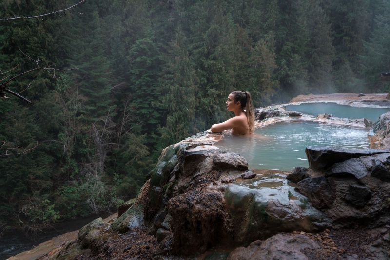Nude outdoor hot springs