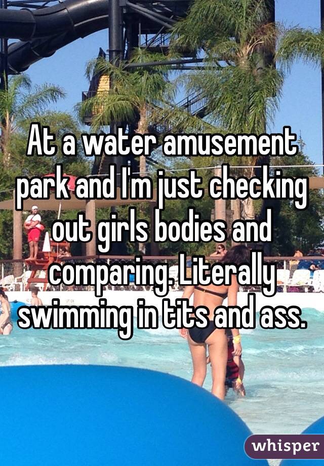 Girls at water park ass