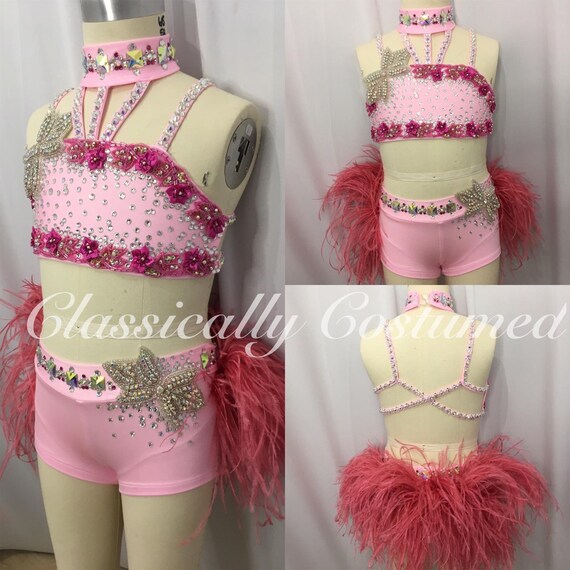 Hot pink acro dance costumes