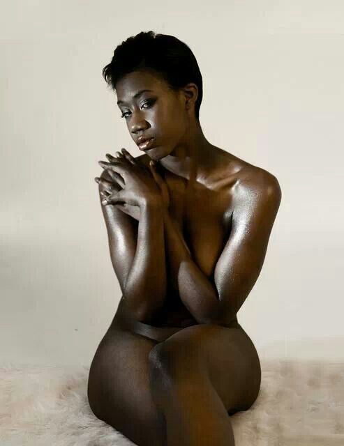 Women black chocolate nude