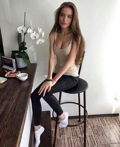 Skinny teen girl socks