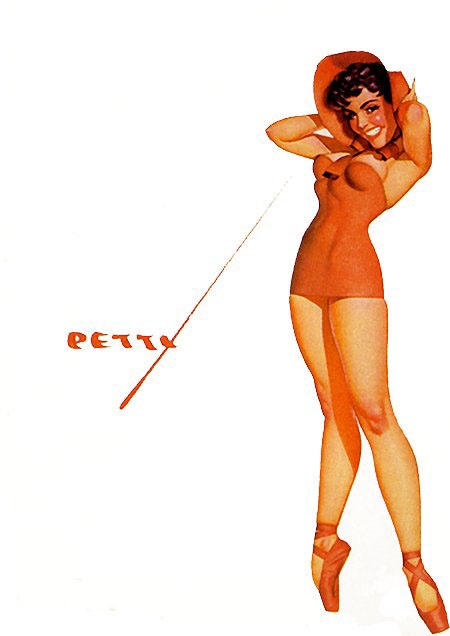 George petty pin up and cartoon girls
