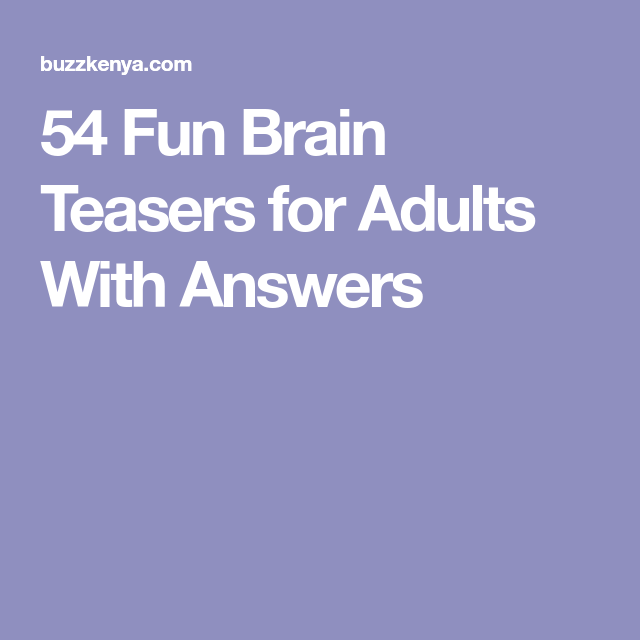 Adult answer brain question teaser
