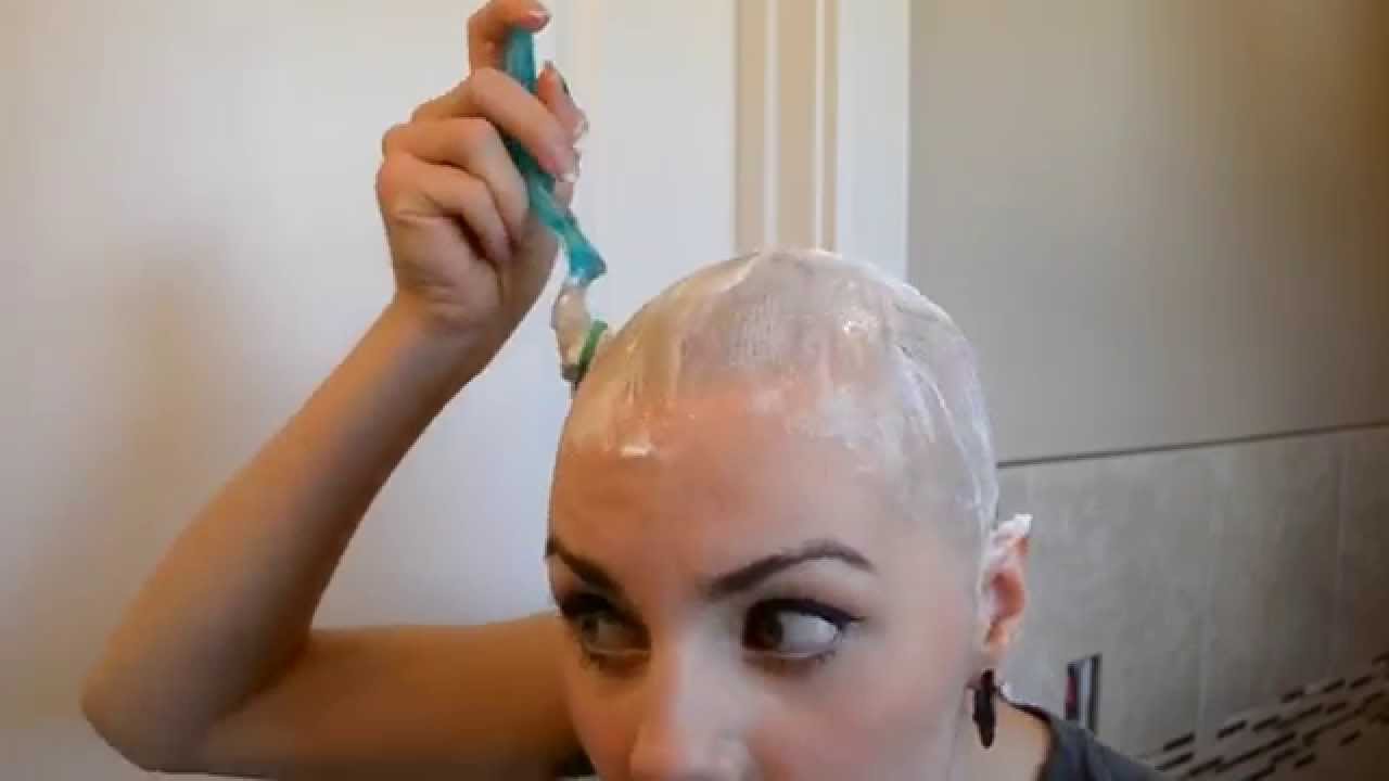 Shaved smooth bald women