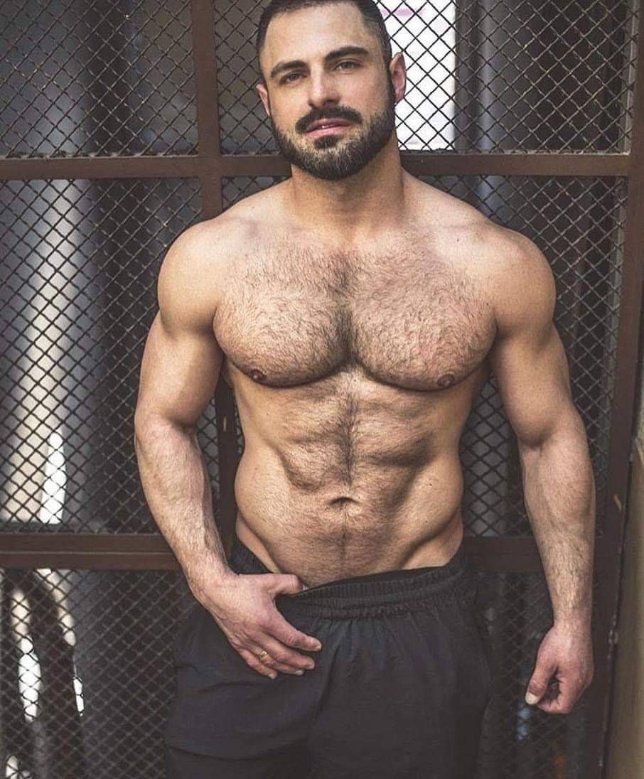 Muscles chest free hairy