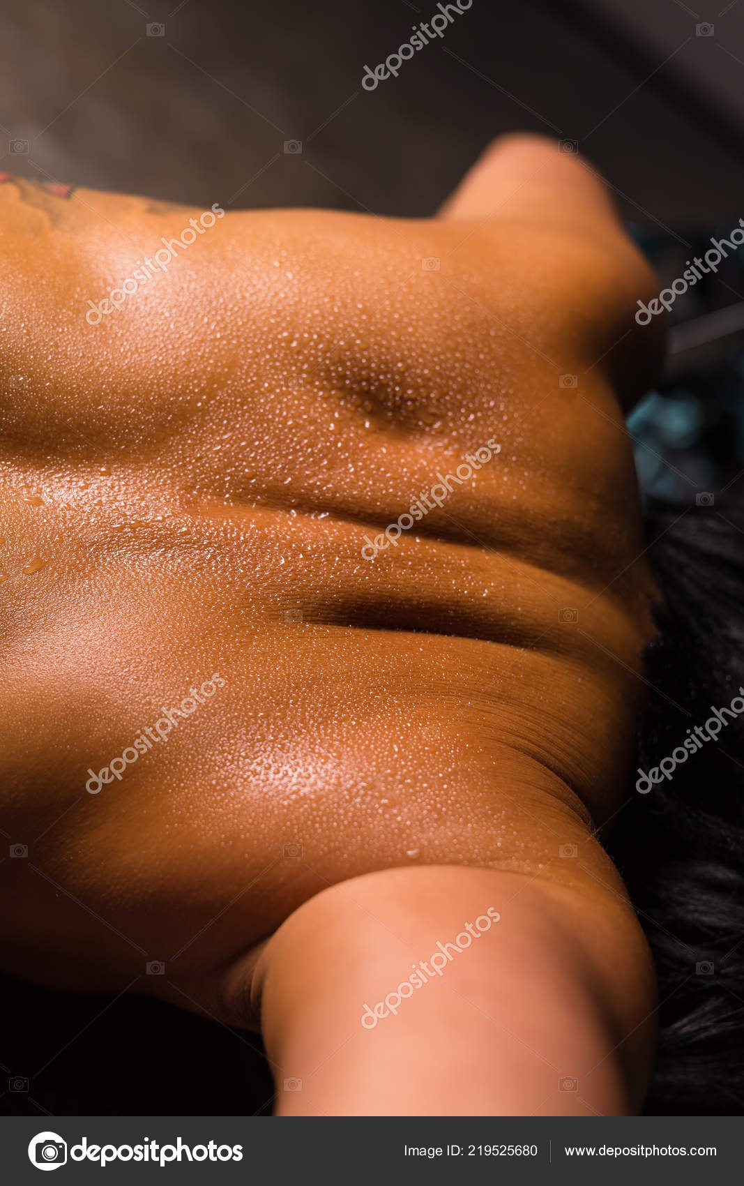 Naked white girl oiled