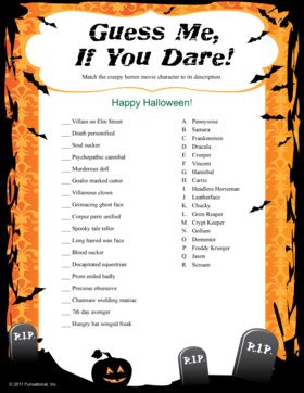 Adult halloween party game