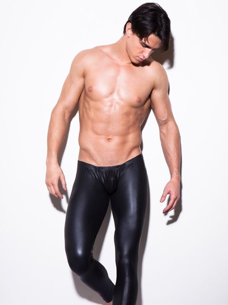 Sexy skin tight leather pants