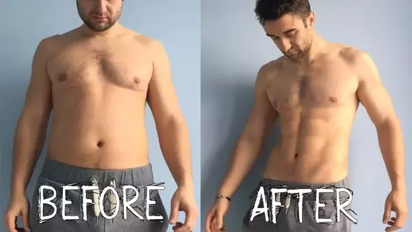Six pack abs men with chest hair
