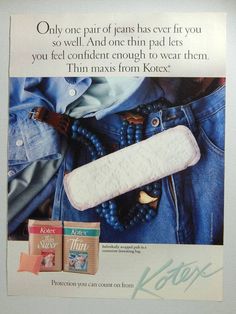 Woman wearing belted sanitary pad porn