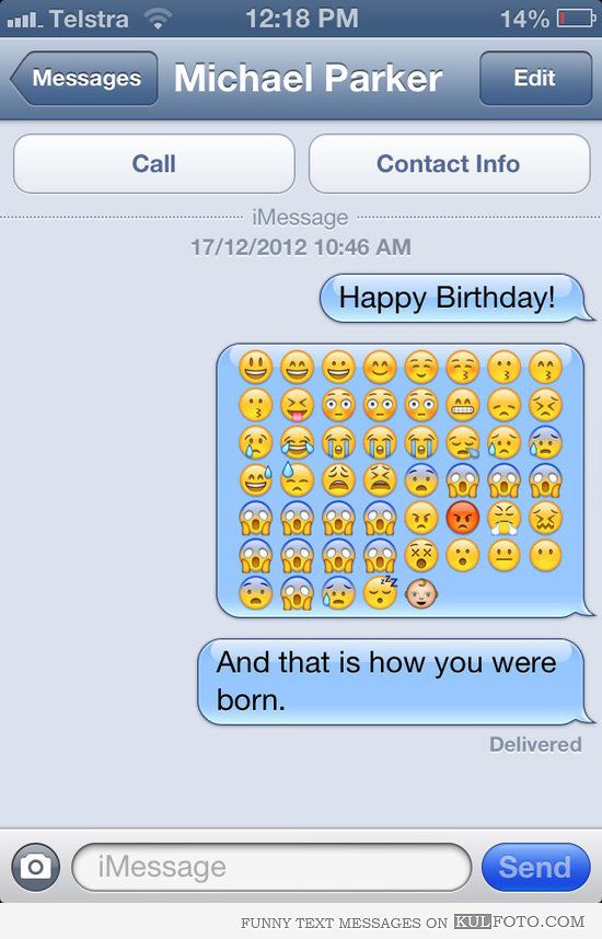 Funny happy birthday images to text message