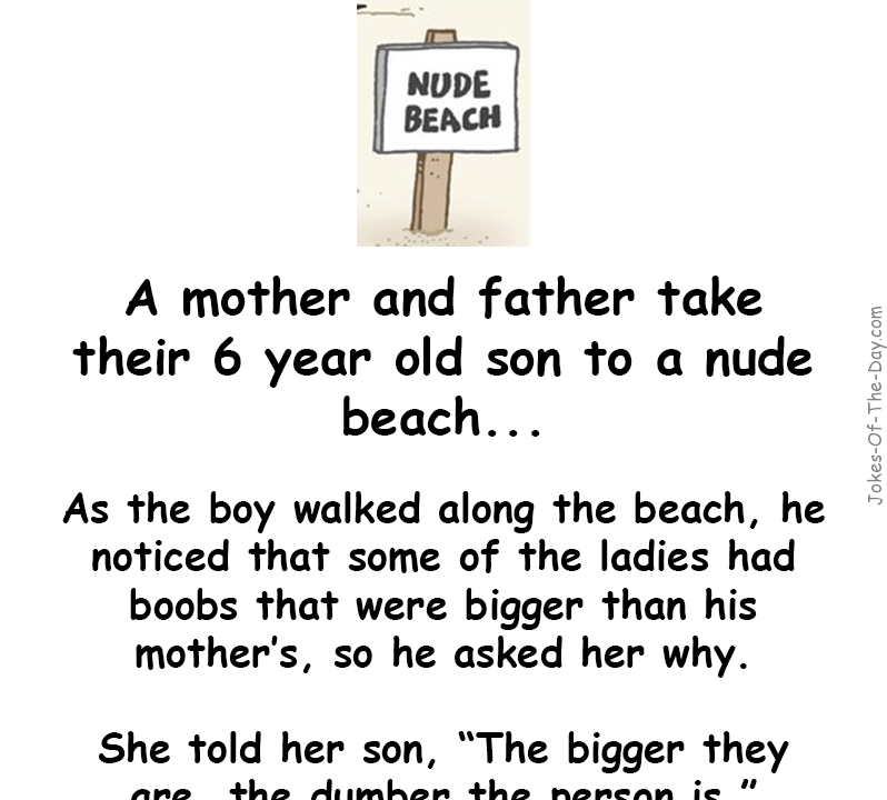 Mom and son nudist beach