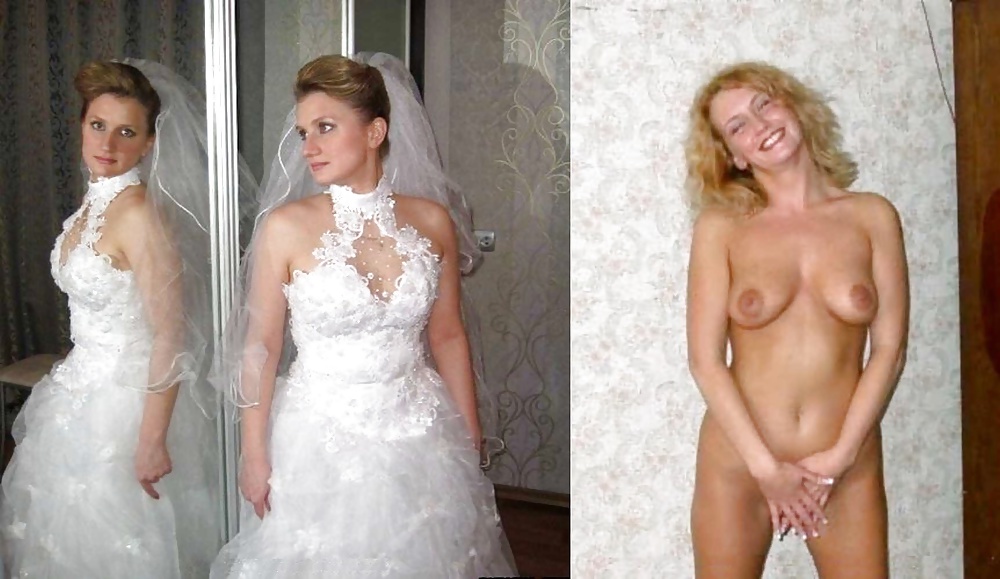 Bride dressed and undressed